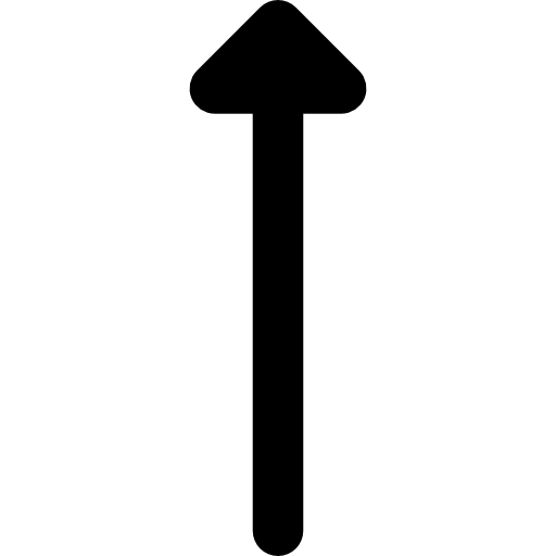 Up arrow Basic Rounded Filled icon