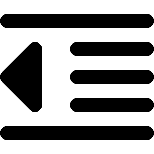 outdent Basic Rounded Lineal Ícone