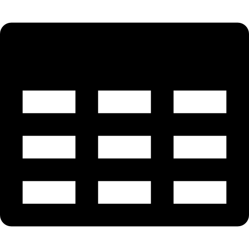 Table Basic Rounded Lineal icon