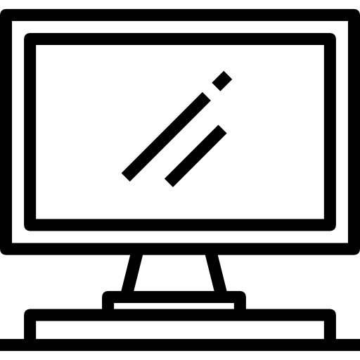 monitor de computadora Accurate Lineal icono