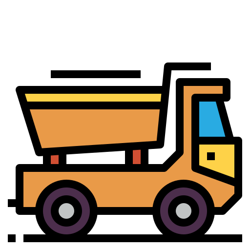 camion della spazzatura Nhor Phai Lineal Color icona