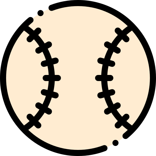 balle de baseball Detailed Rounded Lineal color Icône