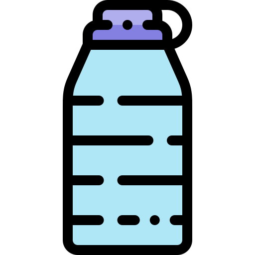 Water bottle Detailed Rounded Lineal color icon