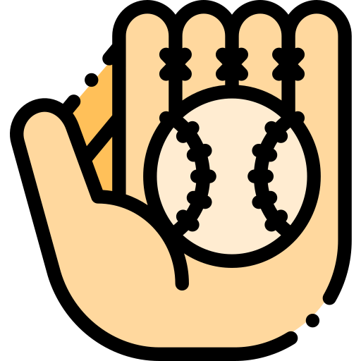 Baseball glove Detailed Rounded Lineal color icon