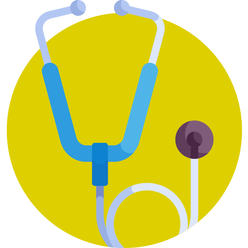 stetoskop Detailed Flat Circular Flat ikona