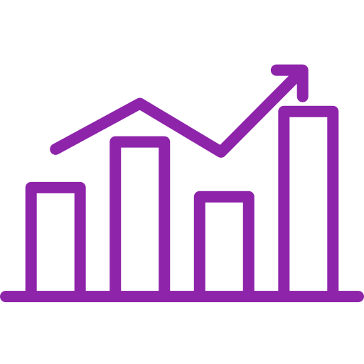 gráfico de linea Generic color outline icono
