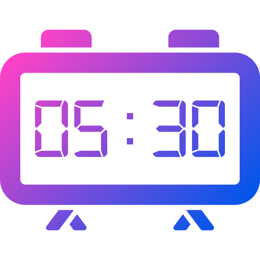 reloj de mesa Generic gradient fill icono