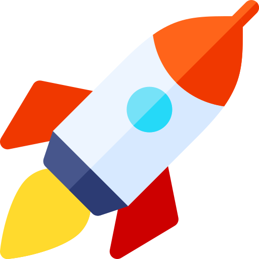 Rocket Basic Rounded Flat icon