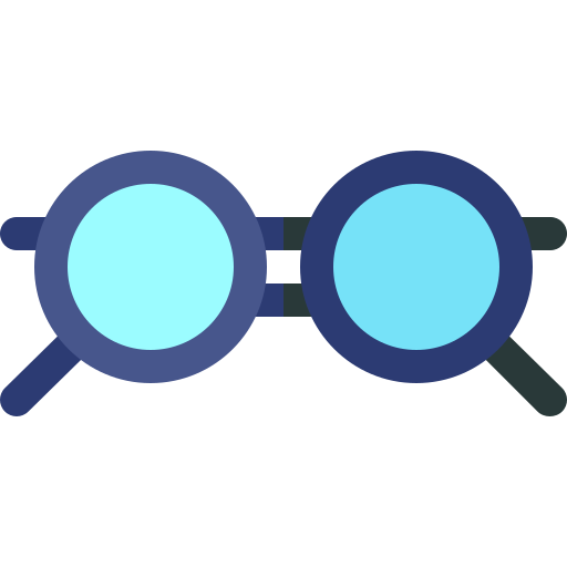 okulary Basic Rounded Flat ikona