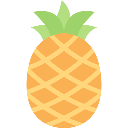 ananas Juicy Fish Flat ikona