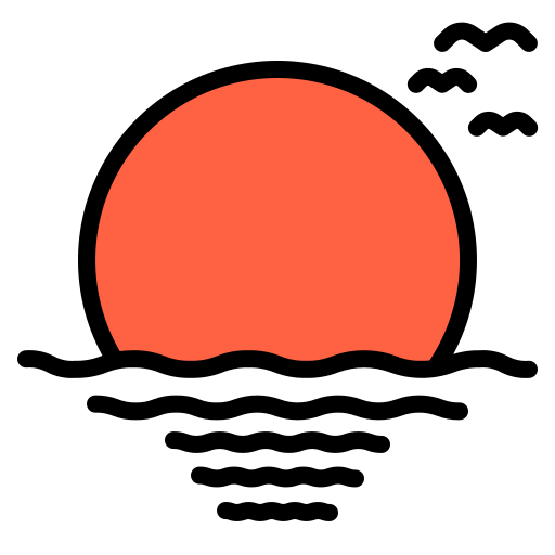 Puesta del sol Phatplus Lineal Color icono