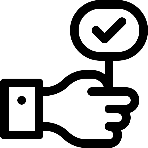 Verificado Basic Rounded Lineal Ícone