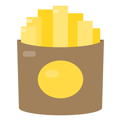 French fries Payungkead Flat icon
