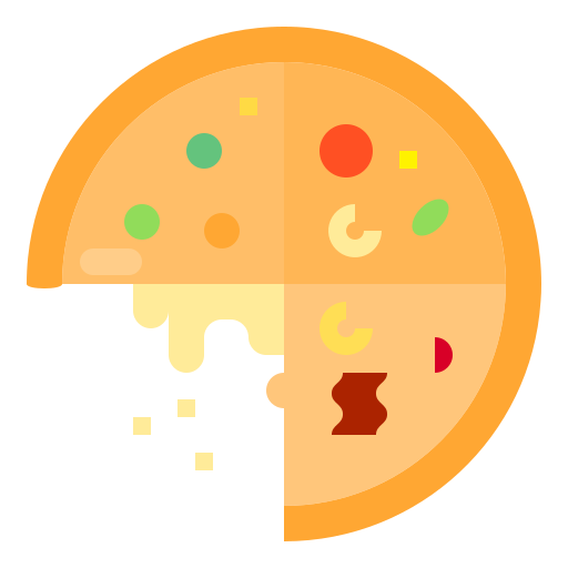pizza Payungkead Flat Icône