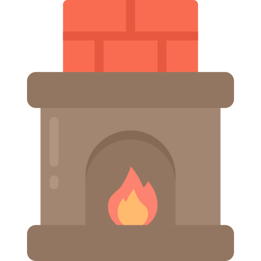 Fireplace Juicy Fish Flat icon