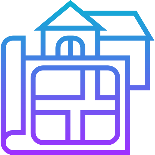 House plan Meticulous Gradient icon