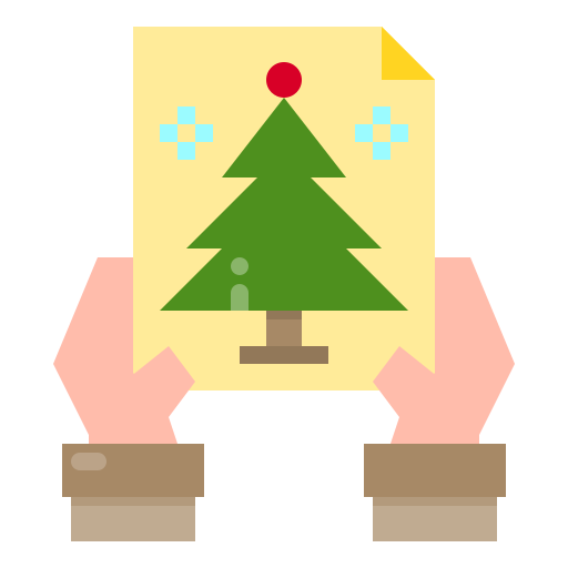 Tarjeta de Navidad Payungkead Flat icono