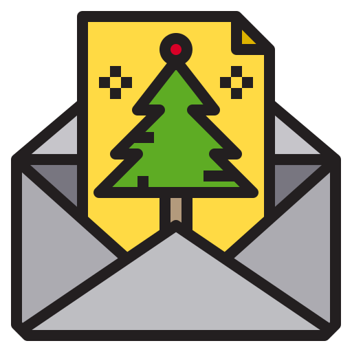 Tarjeta de Navidad Payungkead Lineal Color icono