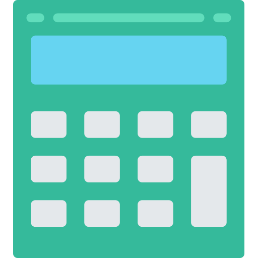 Calculator Juicy Fish Flat icon