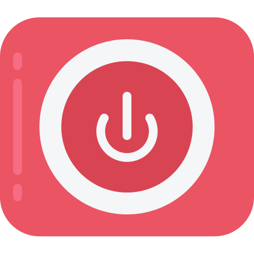 Power button Juicy Fish Flat icon