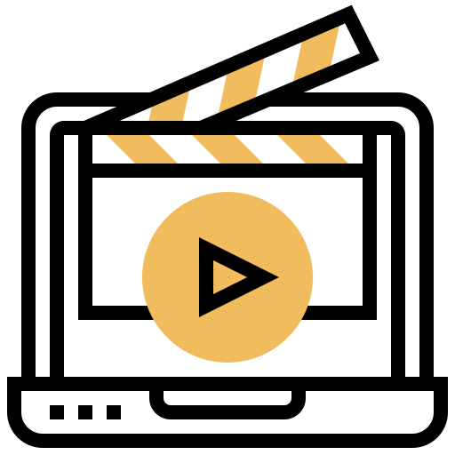 Clapperboard Meticulous Yellow shadow icon