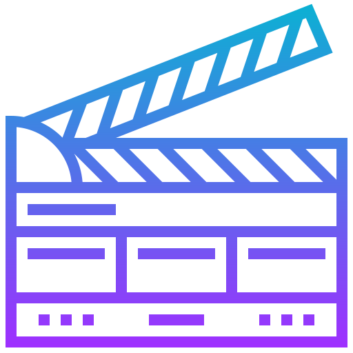 Clapperboard Meticulous Gradient icon