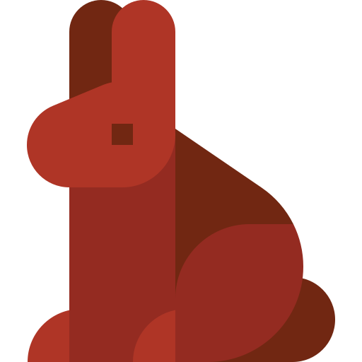 czekoladowy króliczek Basic Straight Flat ikona