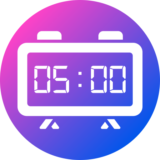 reloj de mesa Generic gradient fill icono