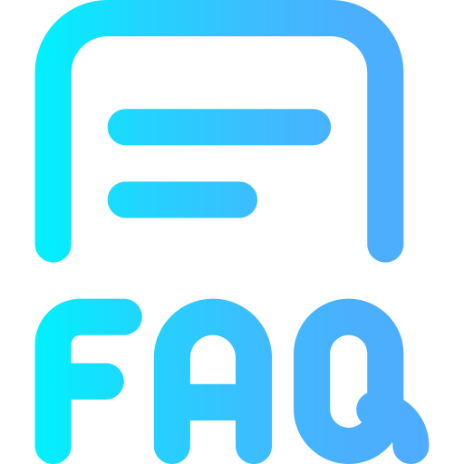 faq Super Basic Omission Gradient icona