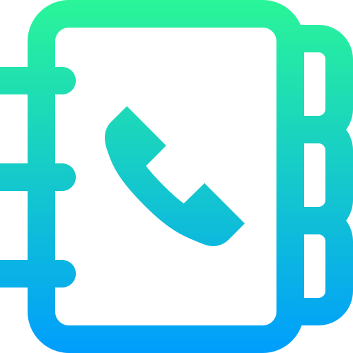 Phone book Super Basic Straight Gradient icon