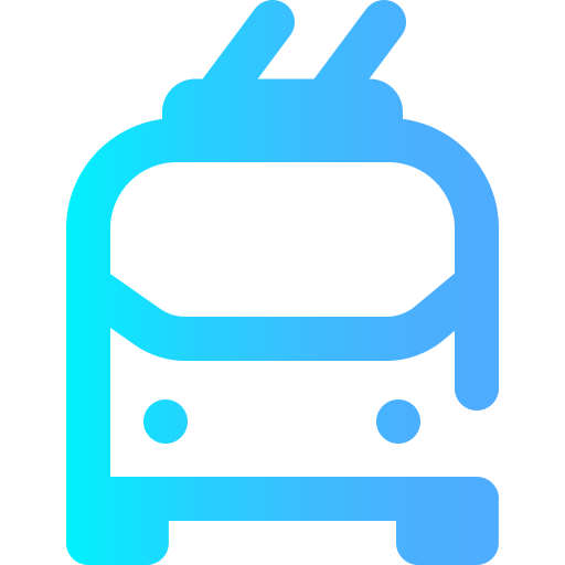 Trolleybus Super Basic Omission Gradient icon