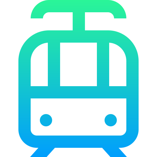 tram Super Basic Straight Gradient Icône