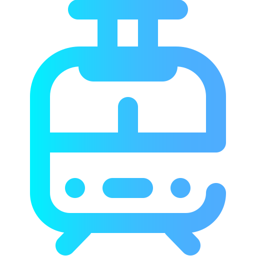 Tram Super Basic Omission Gradient icon