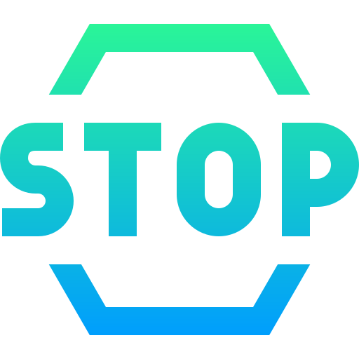 znak stopu Super Basic Straight Gradient ikona