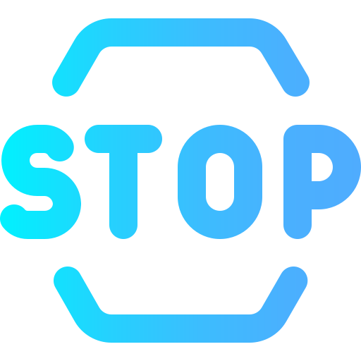 segnale di stop Super Basic Omission Gradient icona