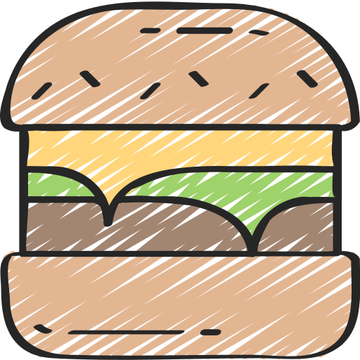hamburger Juicy Fish Sketchy icoon