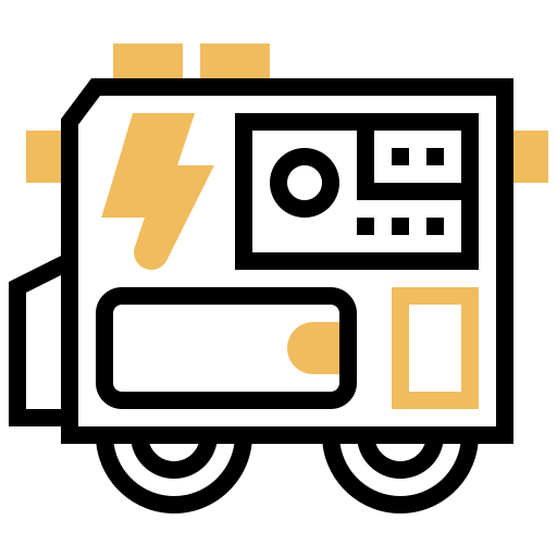 elektrische generator Meticulous Yellow shadow icoon