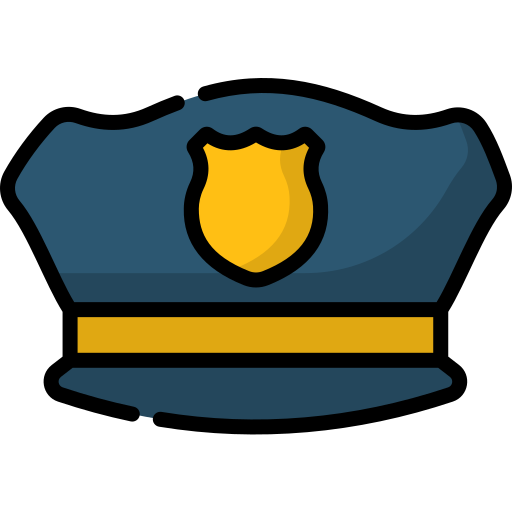 cappello della polizia Special Lineal color icona