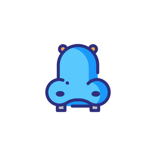 Hipopótamo Good Ware Lineal Color icono