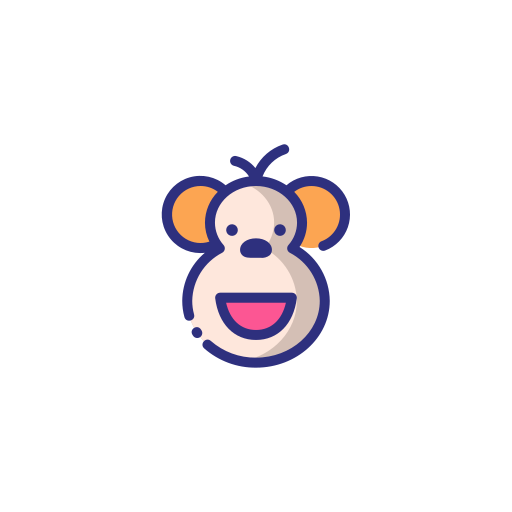 Monkey Good Ware Lineal Color icon