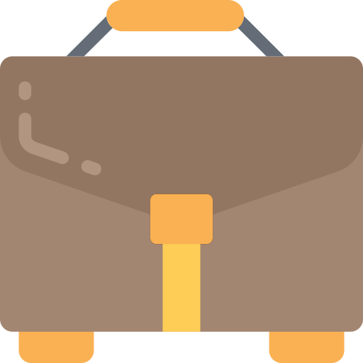 Briefcase Juicy Fish Flat icon