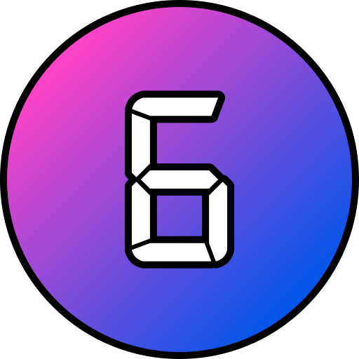 nummer 6 Generic gradient lineal-color icon