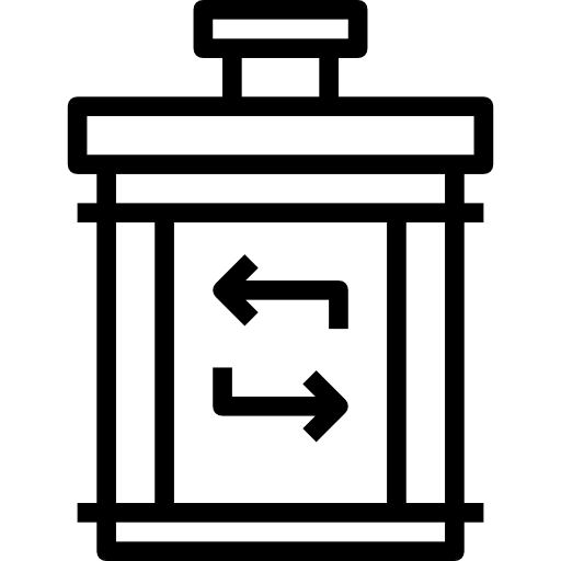 tacho de reciclaje Accurate Lineal icono