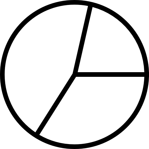 wykres kołowy Alfredo Hernandez Thin line ikona