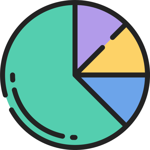 Pie chart Juicy Fish Soft-fill icon