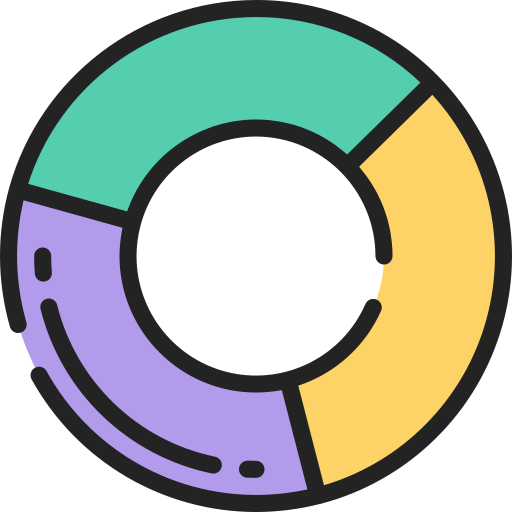 Gráfico circular Juicy Fish Soft-fill icono