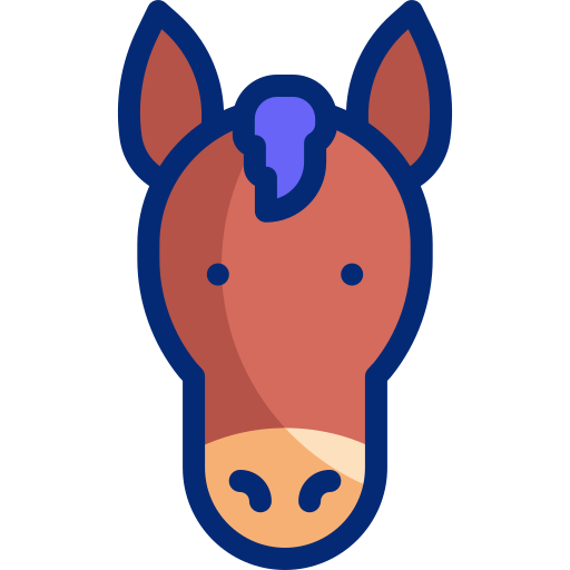 Horse Basic Accent Lineal Color icon