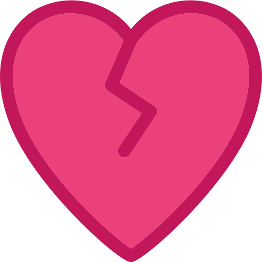 Corazón roto Deemak Daksina Pink icono