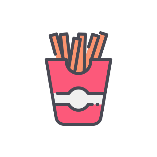 French fries Good Ware Lineal Color icon