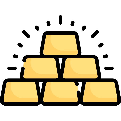 Lingotes de oro Special Lineal color icono
